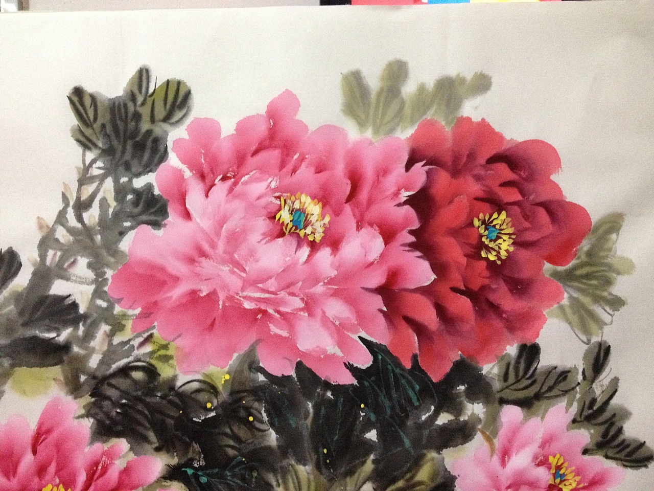 寫意國畫中的荷花、牡丹與芍藥